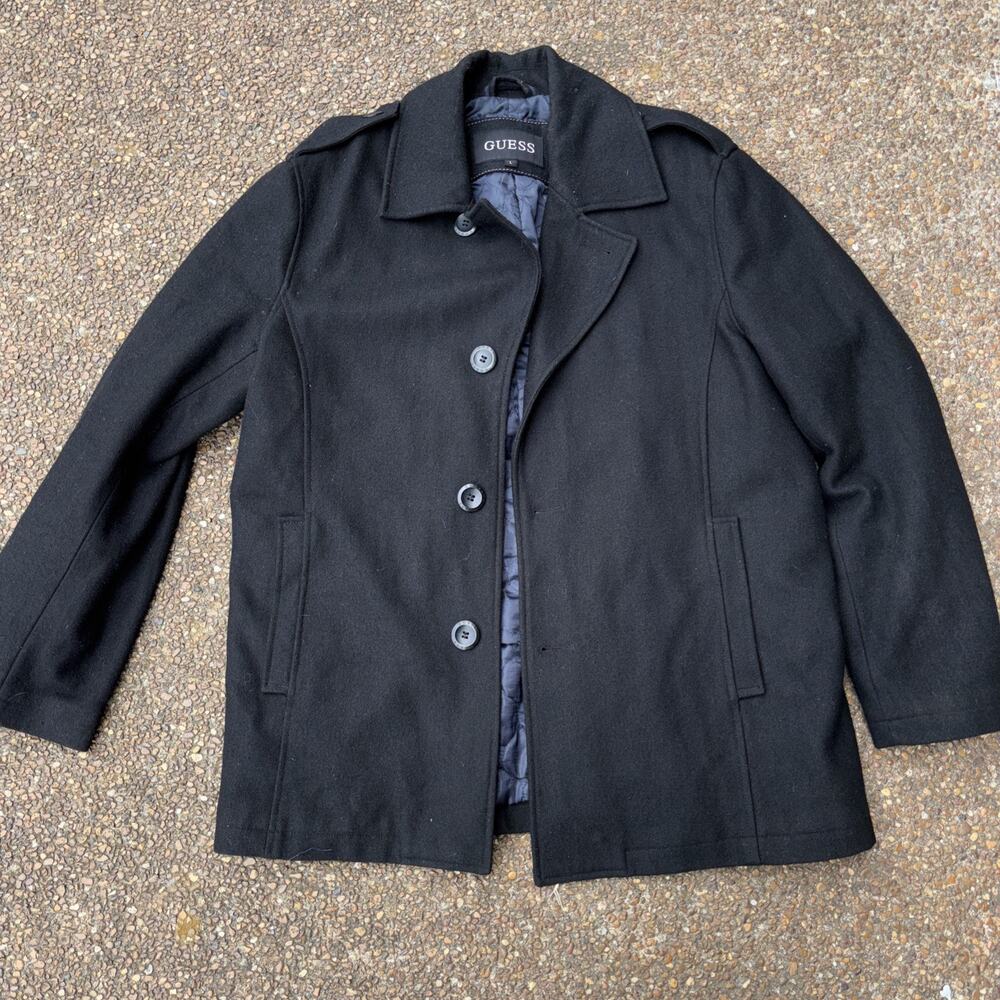 Men’s Peacoat - Guess Brand - Black - Size Large
